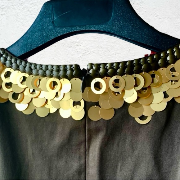 Antonio Melani Coco Brown Satin Sleeveless Sheathe Dress Size 6 - Picture 6 of 8